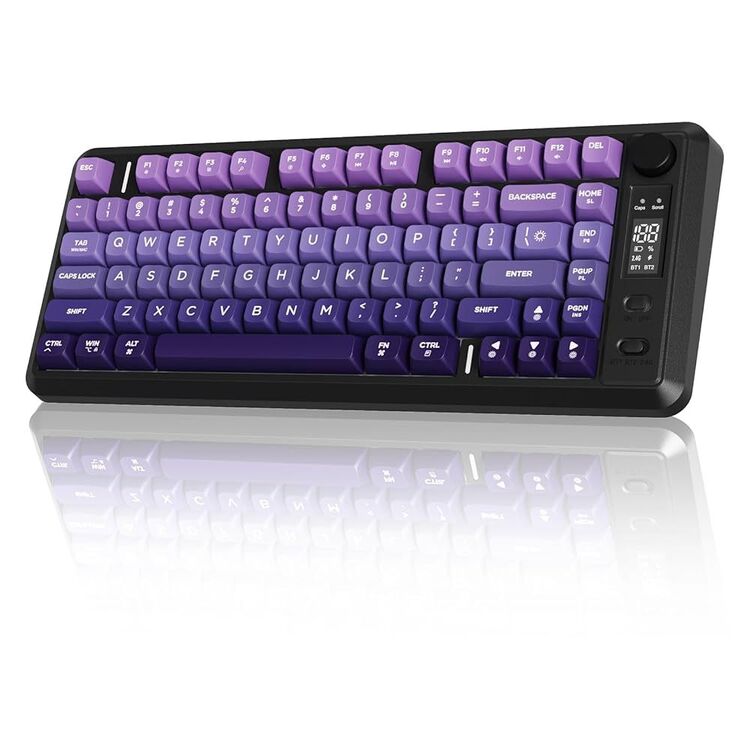 M75 Kablosuz Oyun Klavyesi | Çift Mod Bluetooth + 2.4GHz | OLED Ekran | RGB Aydınlatma