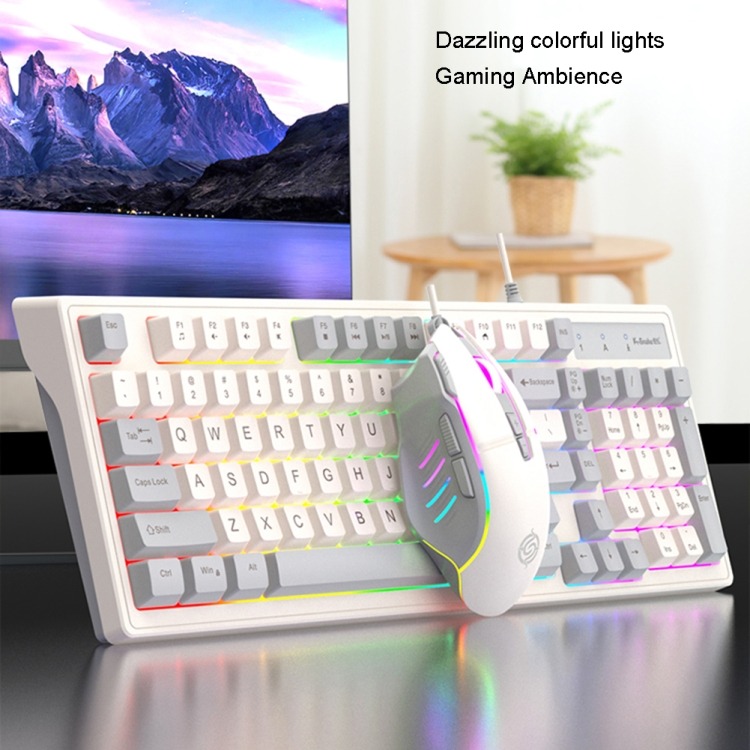 KM800 98 Tuşlu Kablolu RGB Oyuncu Klavyesi ve Fare Seti