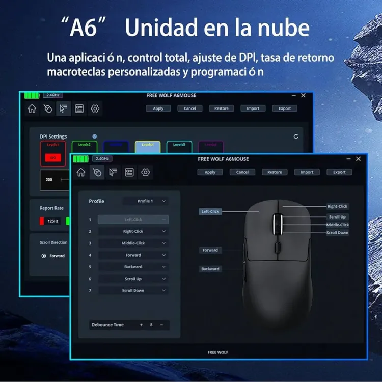 Freewolf A6 Kablosuz Oyuncu Mouse