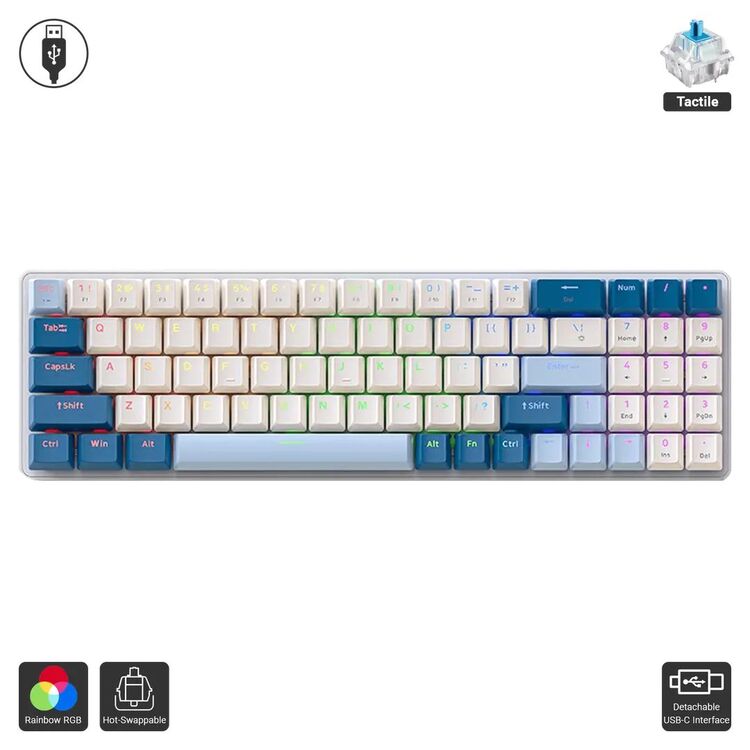 K65 Mekanik Oyun Klavyesi | 78 Tuş | RGB Aydınlatma | Hot-Swap | Sessiz Kullanım