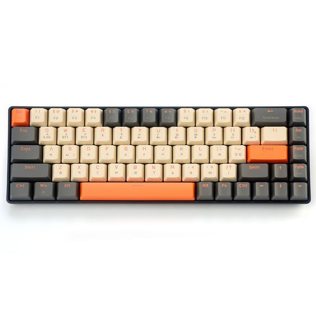 K68 Kablosuz Mekanik Klavye | 68 Tuş | Bluetooth 5.0 + 2.4GHz | Hot-Swap Kırmızı Switch