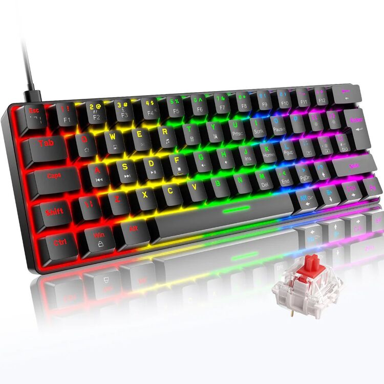 T60 Mekanik Klavye SİYAH Kablolu Gaming Oyuncu Klavyesi ( Red Switch)