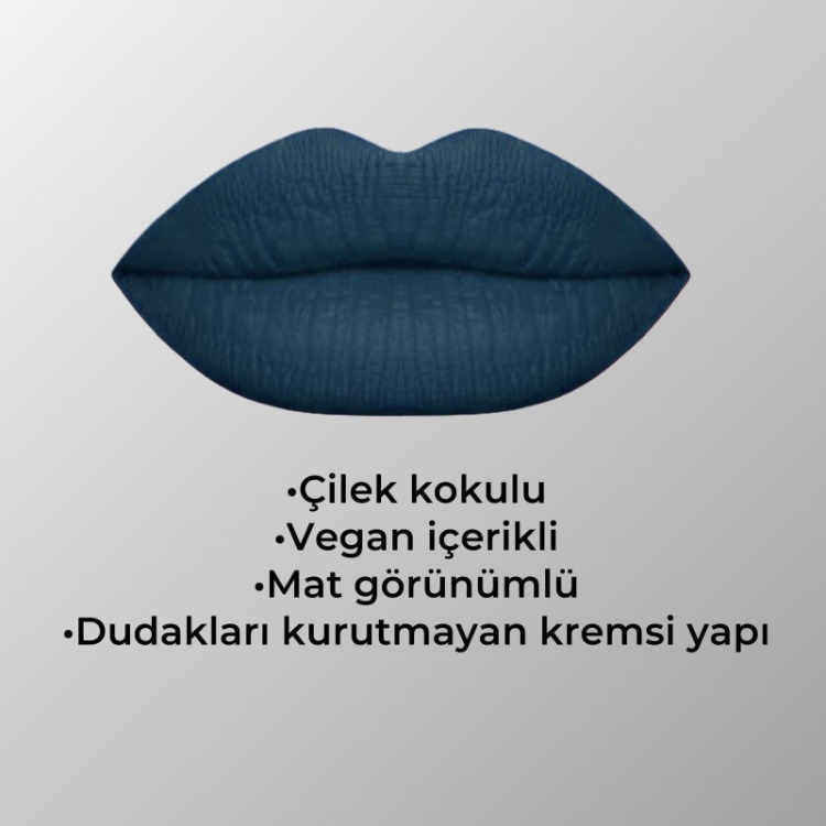 LapisDuo Koyu Turkuaz Likit Mat Ruj & Far 6ml
