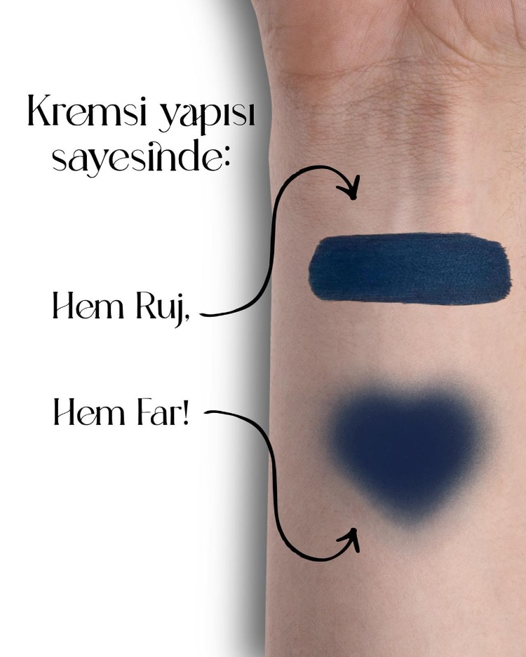 LapisDuo Koyu Turkuaz Likit Mat Ruj & Far 6ml