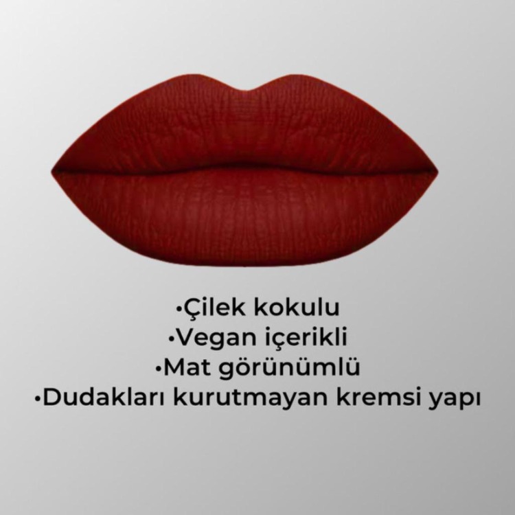 RubyDuo Kırmızı Likit Mat Ruj & Far 6ml