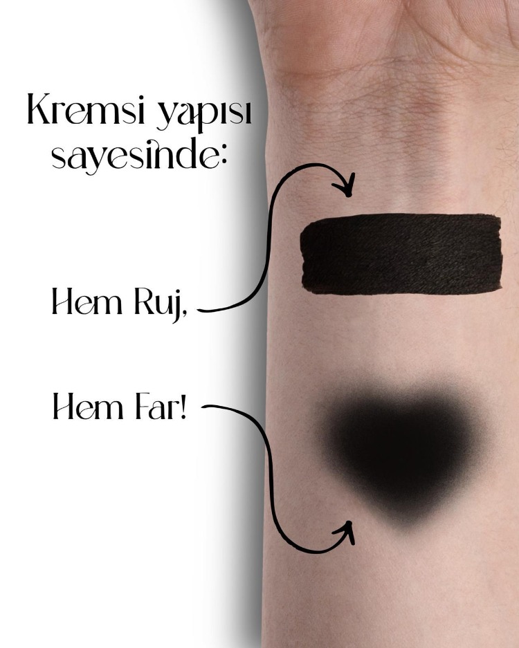 OnyxDuo Siyah Likit Mat Ruj & Far 6ml