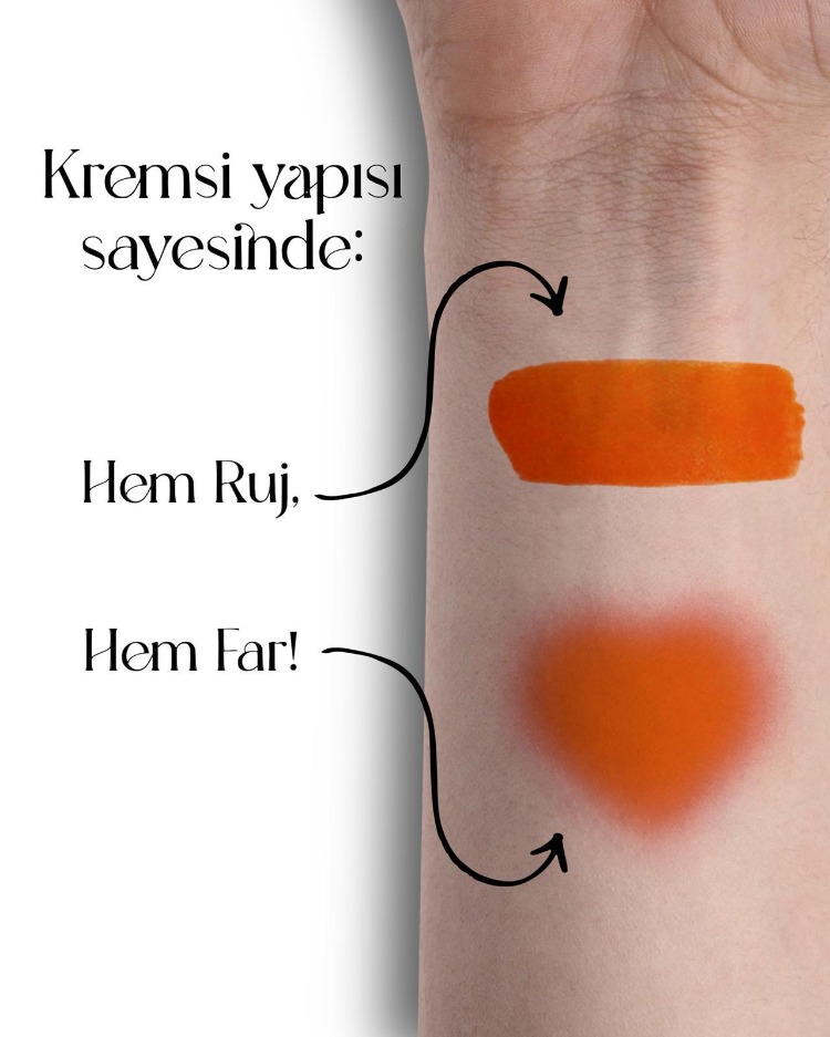 JasperDuo Turuncu Likit Mat Ruj & Far 6ml