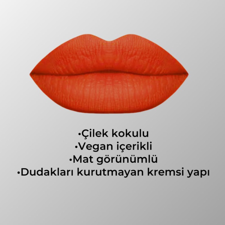 JasperDuo Turuncu Likit Mat Ruj & Far 6ml