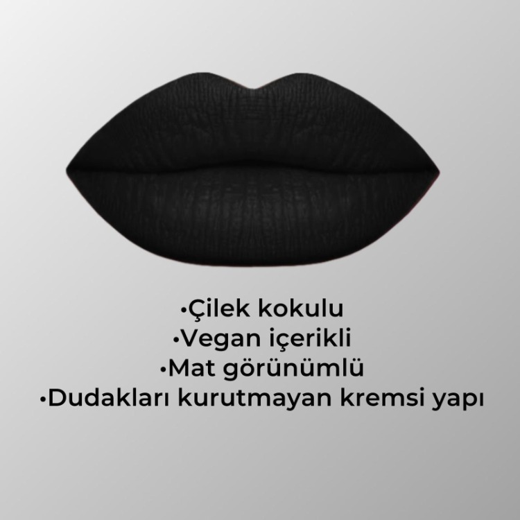 OnyxDuo Siyah Likit Mat Ruj & Far 6ml