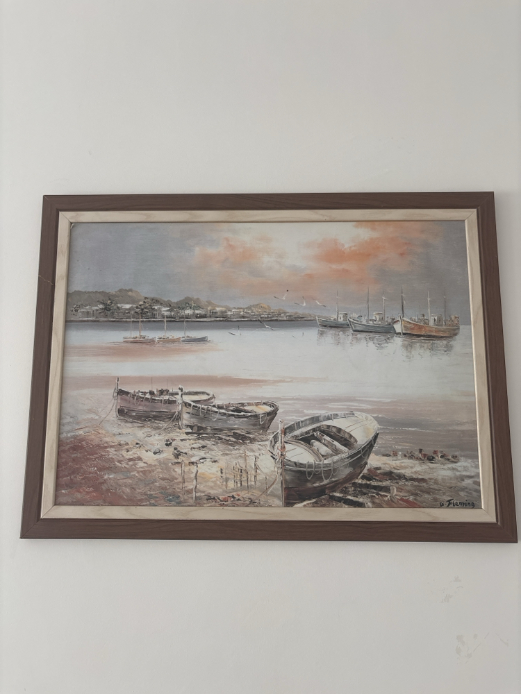 Deniz manzaralı tablo