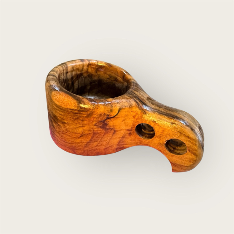 Ahşap El oyması klasik KUKSA bardak 