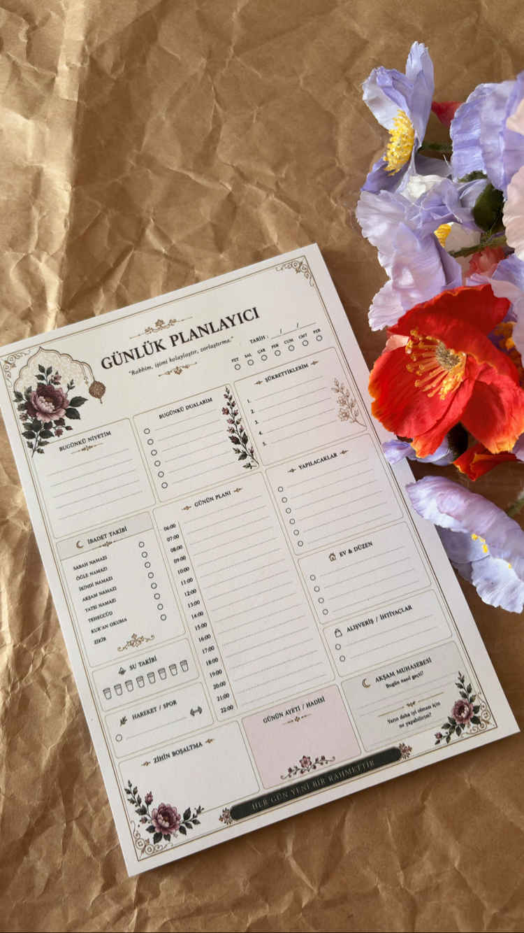 Hanımlara özel günlük planlayıcı