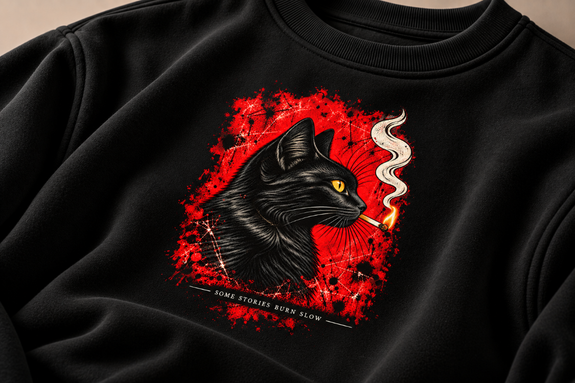 BLACK CAT — Premium Oversize Sweatshirt