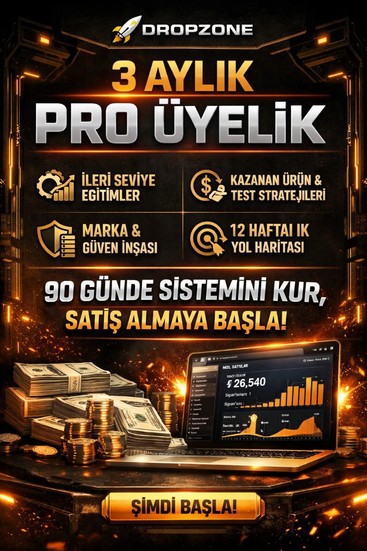 Dropzone 3 Aylık Üyelik – İlk Satışını Yap