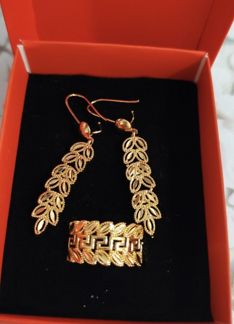 Başak Küpe Yüzük Set 