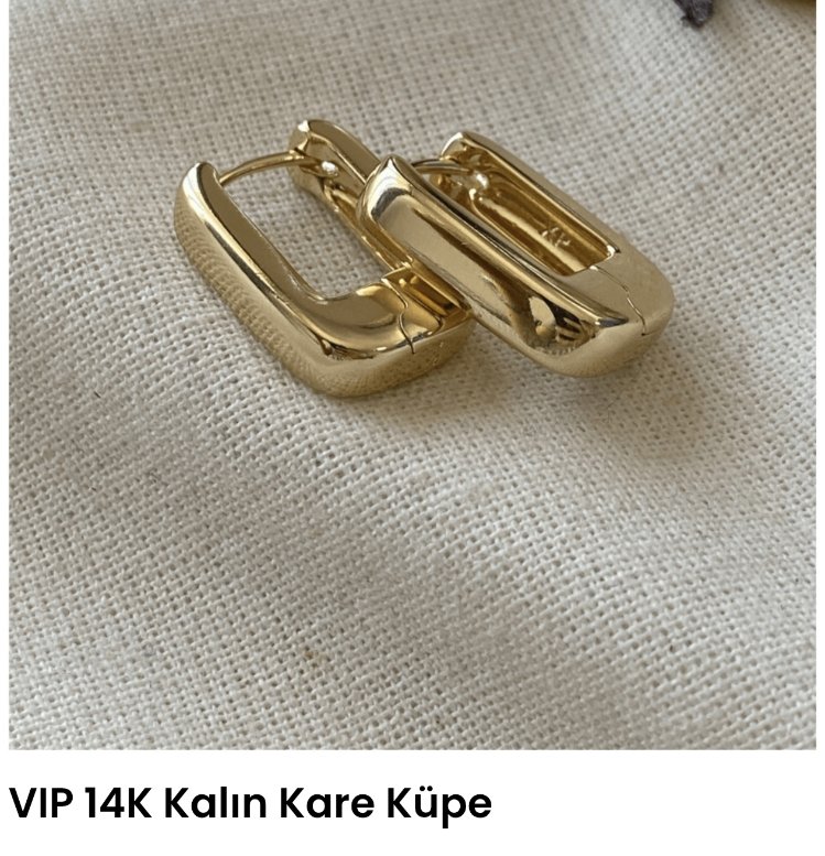 

Xuping VIP 14K Kalın Kare Küpe

