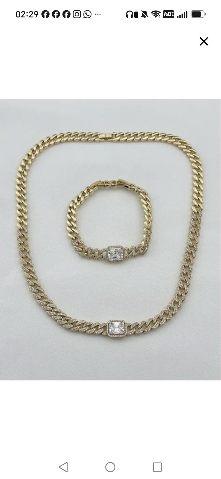 Xupink Taşlı Set