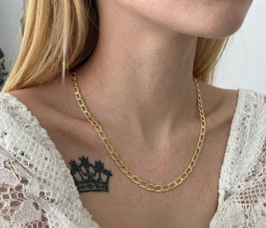 Xupink Vip 14 K Desenli Zincir Kolye 