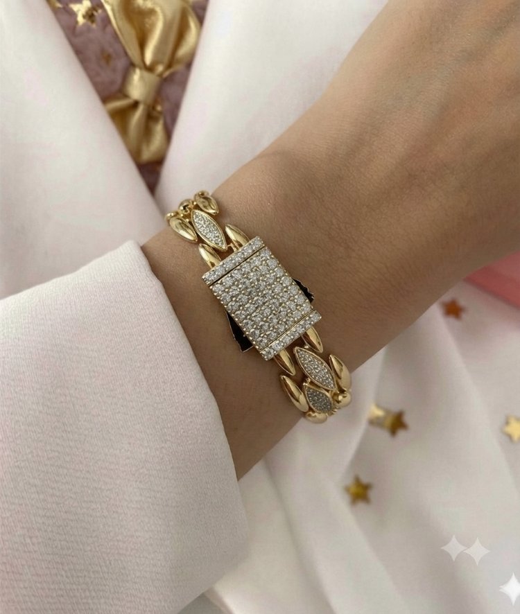 Xupink 
VIP 14K Taşlı Arpa Model Gurmet Bileklik

