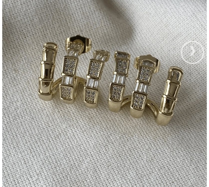 Xupink VIP 14K Snake Kaburga Küpe
