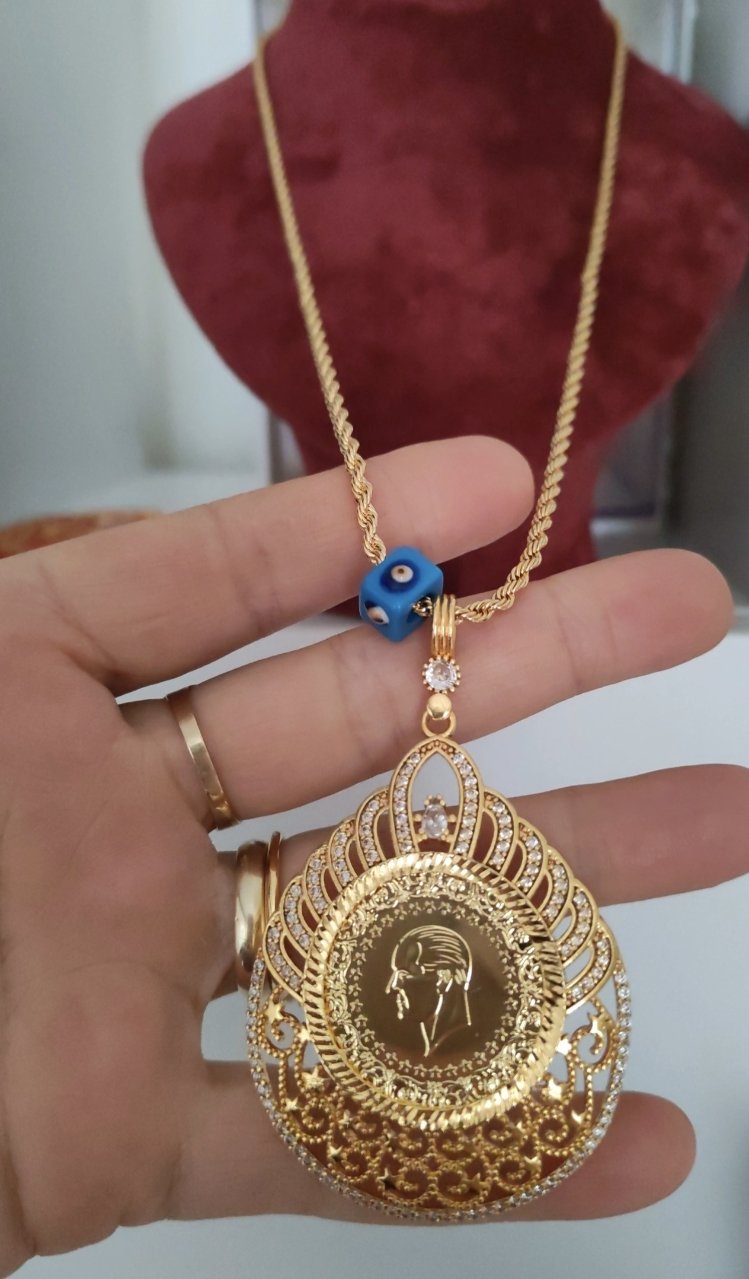 22AYAR ÇEYREKLI ZİNCİR 60CM KOLYE