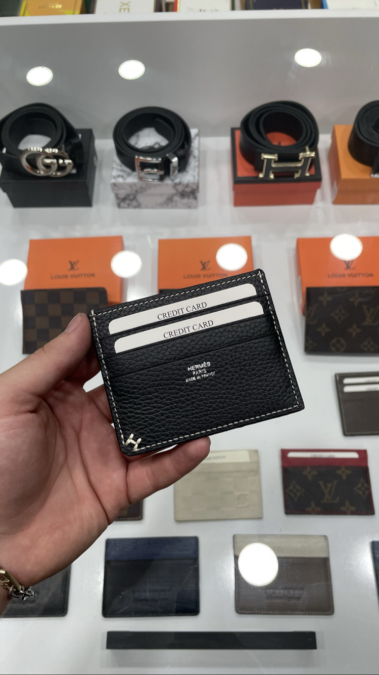 Hermes Premium Orijinal Deri Kartlık