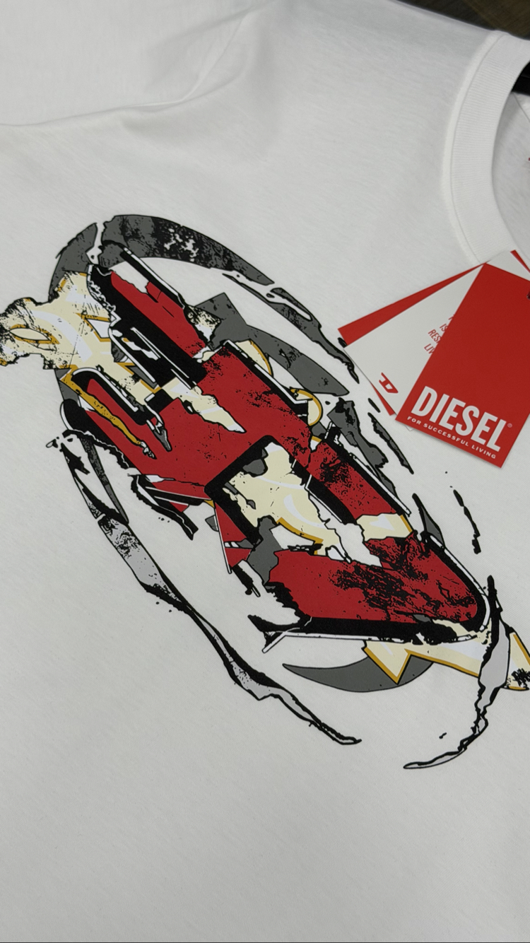 Diesel Premium Yeni Sezon Mağaza Modeli Tişört %100 Cotton 
