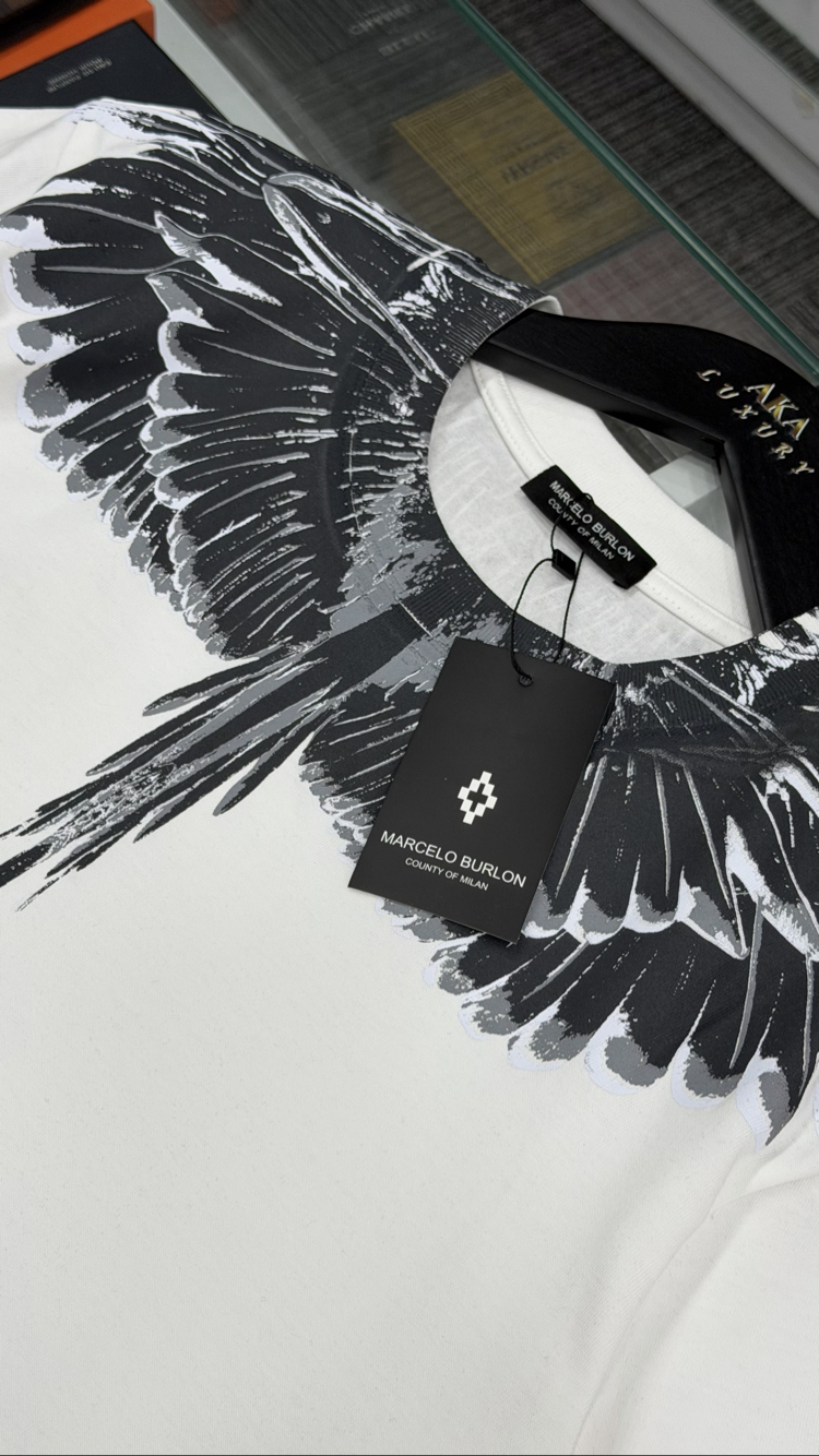 Marcelo Burlon Premium Yeni Sezon Mağaza Modeli Tişört %100 Cotton