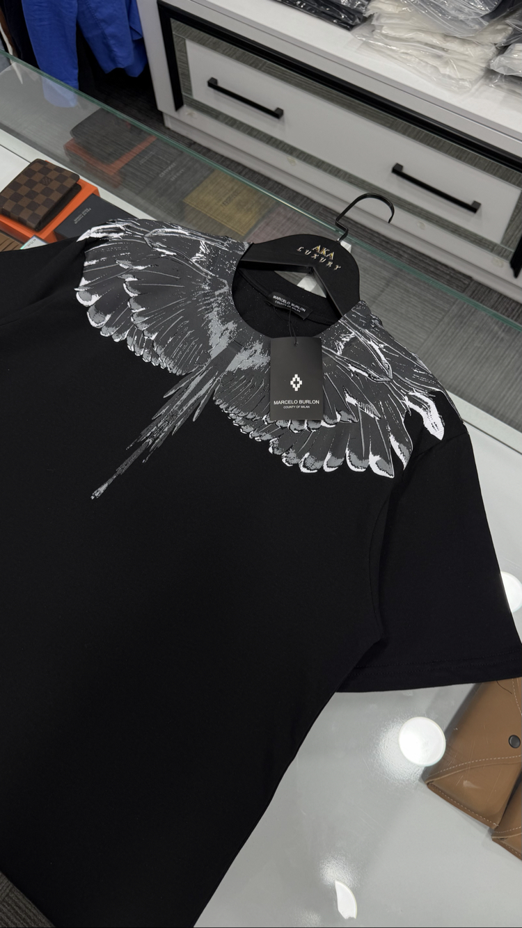 Marcelo Burlon Premium Yeni Sezon Mağaza Modeli Tişört %100 Cotton