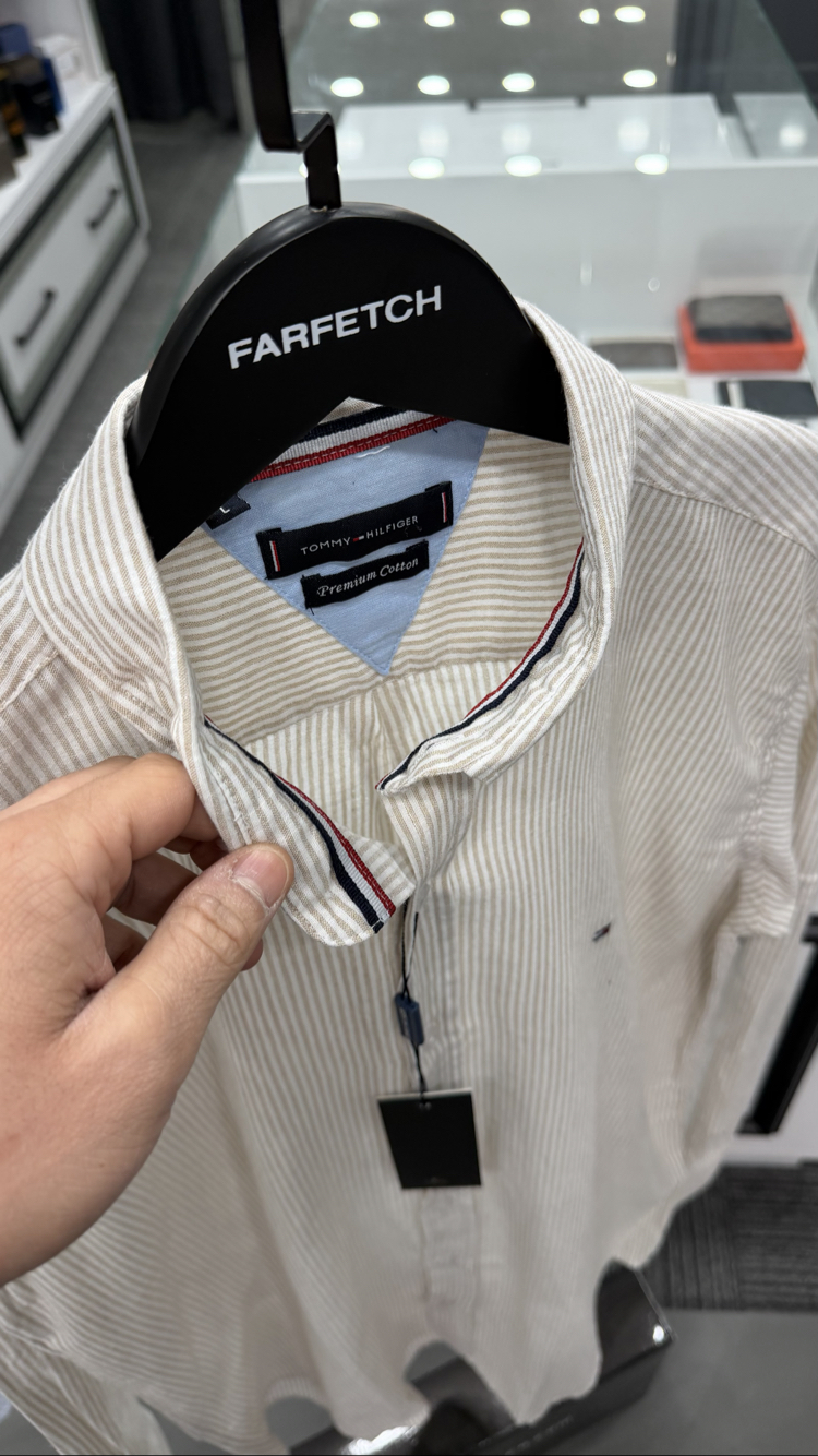 T.Hilfiger %100 Ham Keten Premium Gömlek