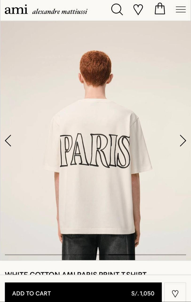 Ami Paris Premium Tişört %100 Cotton 