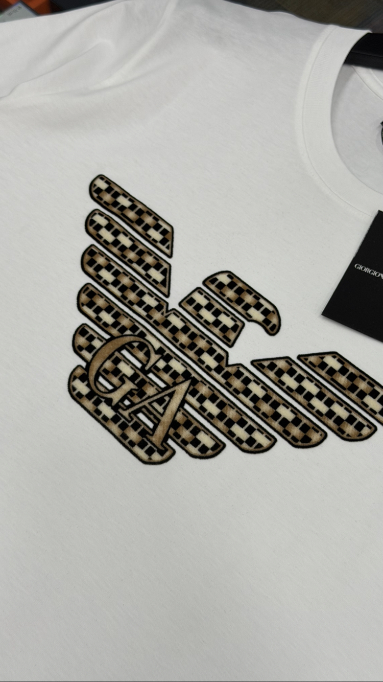 Giorgi Armani Premium Yeni Sezon Mağaza Modeli Tişört %100 Cotton