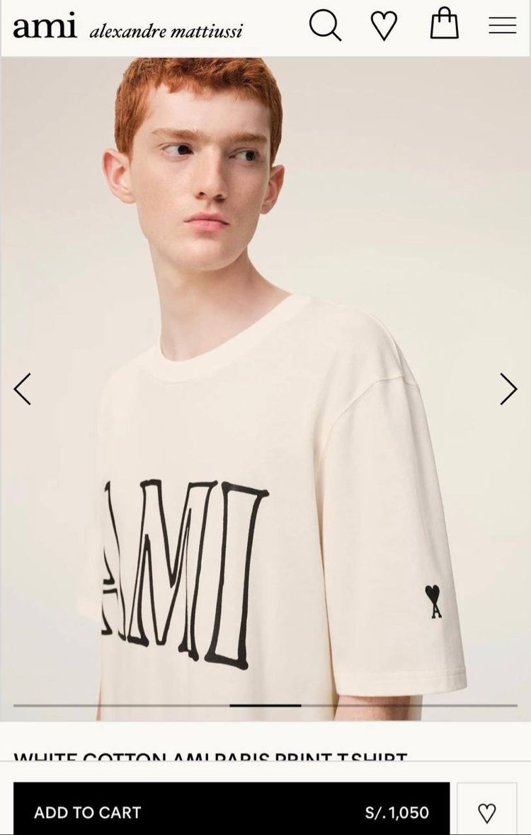 Ami Paris Premium Tişört %100 Cotton 