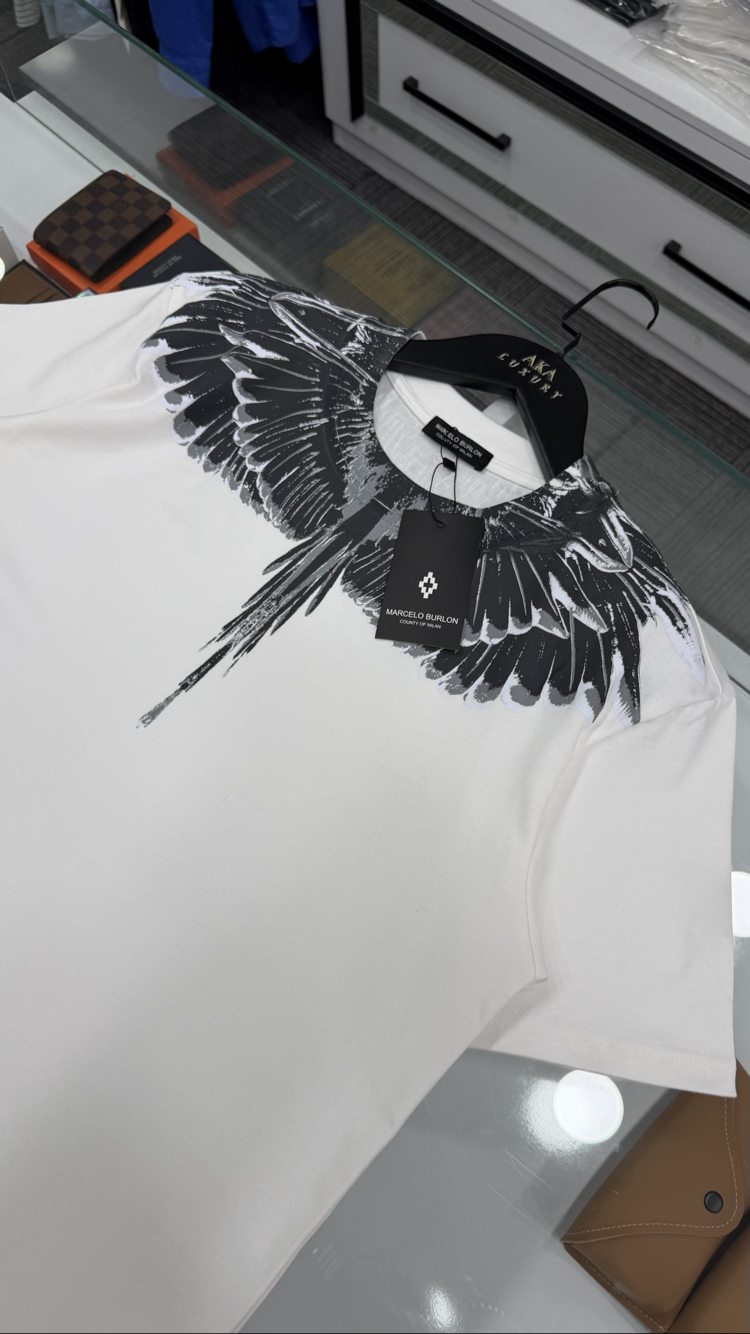 Marcelo Burlon Premium Yeni Sezon Mağaza Modeli Tişört %100 Cotton