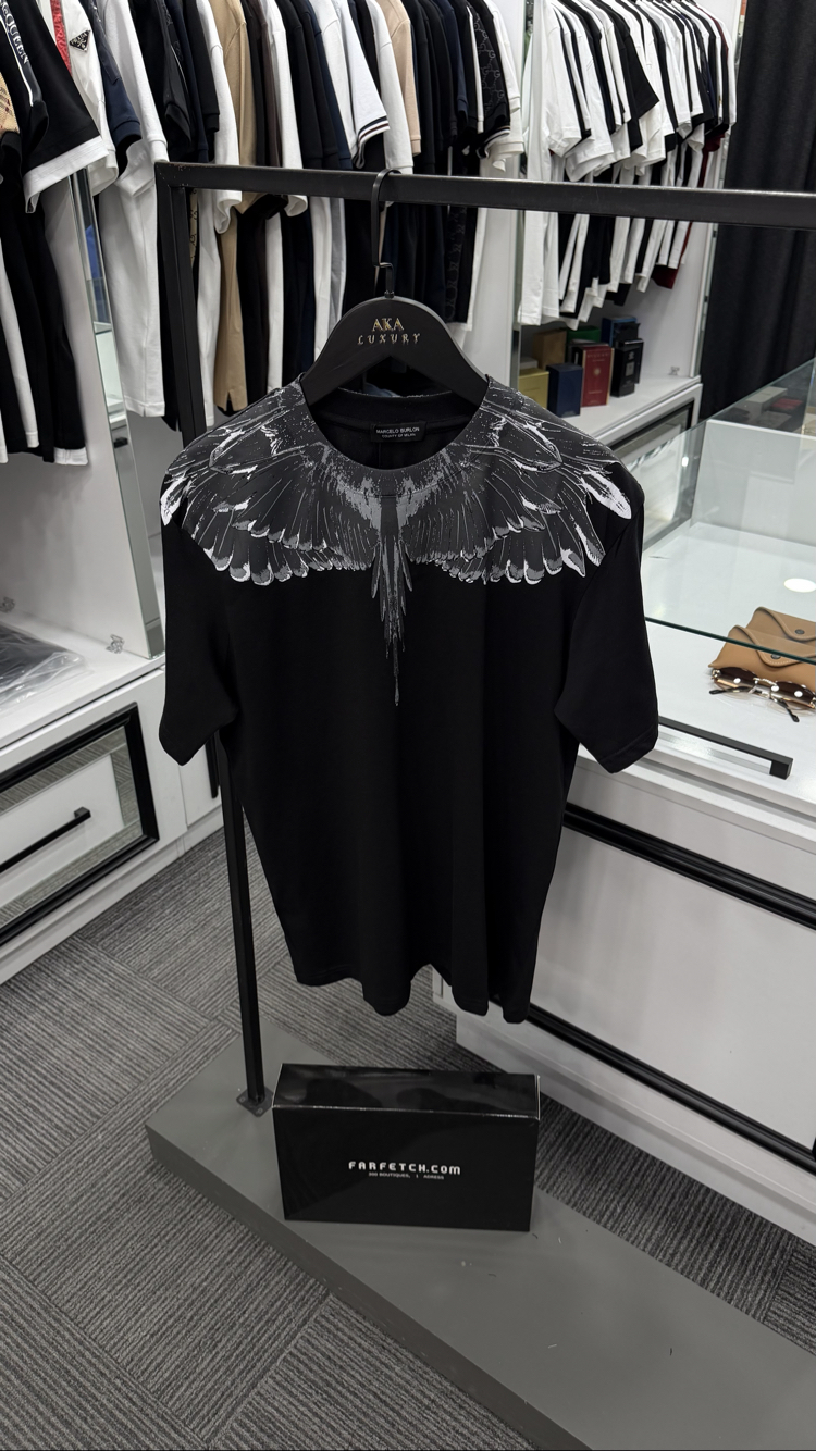Marcelo Burlon Premium Yeni Sezon Mağaza Modeli Tişört %100 Cotton