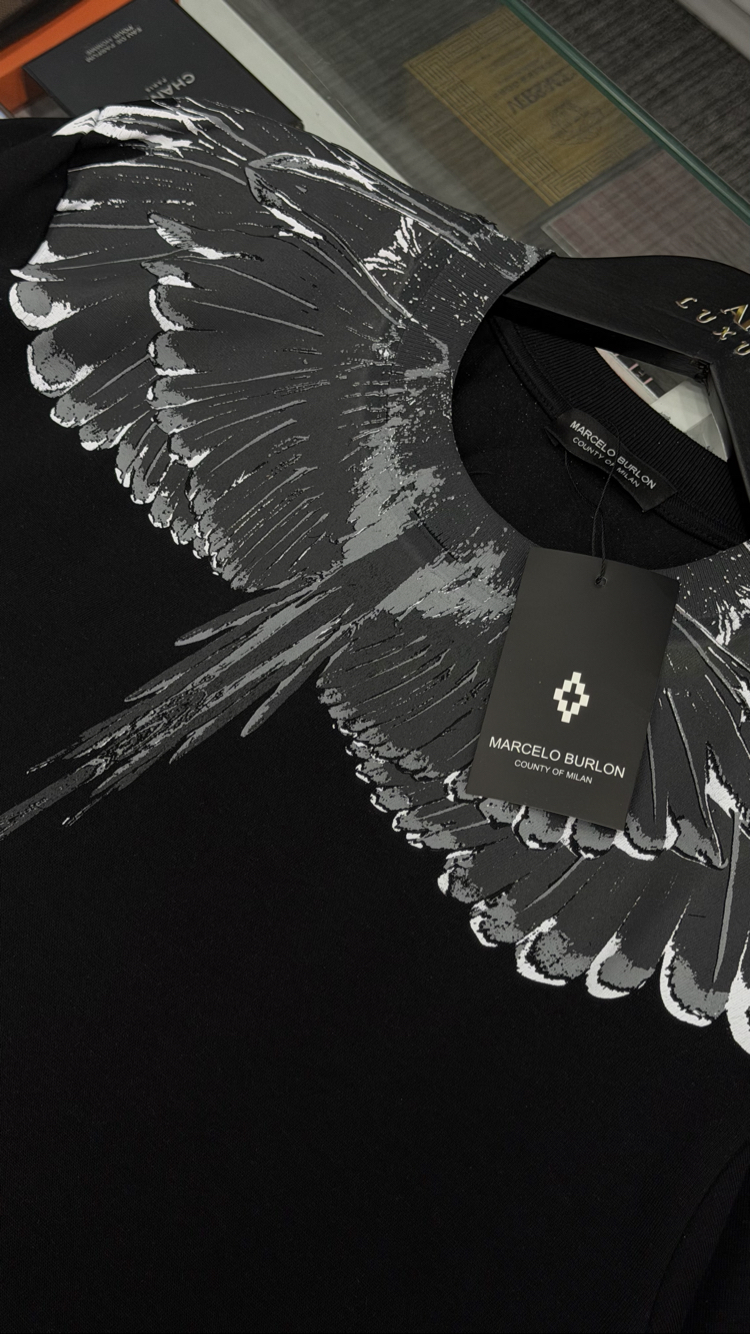 Marcelo Burlon Premium Yeni Sezon Mağaza Modeli Tişört %100 Cotton