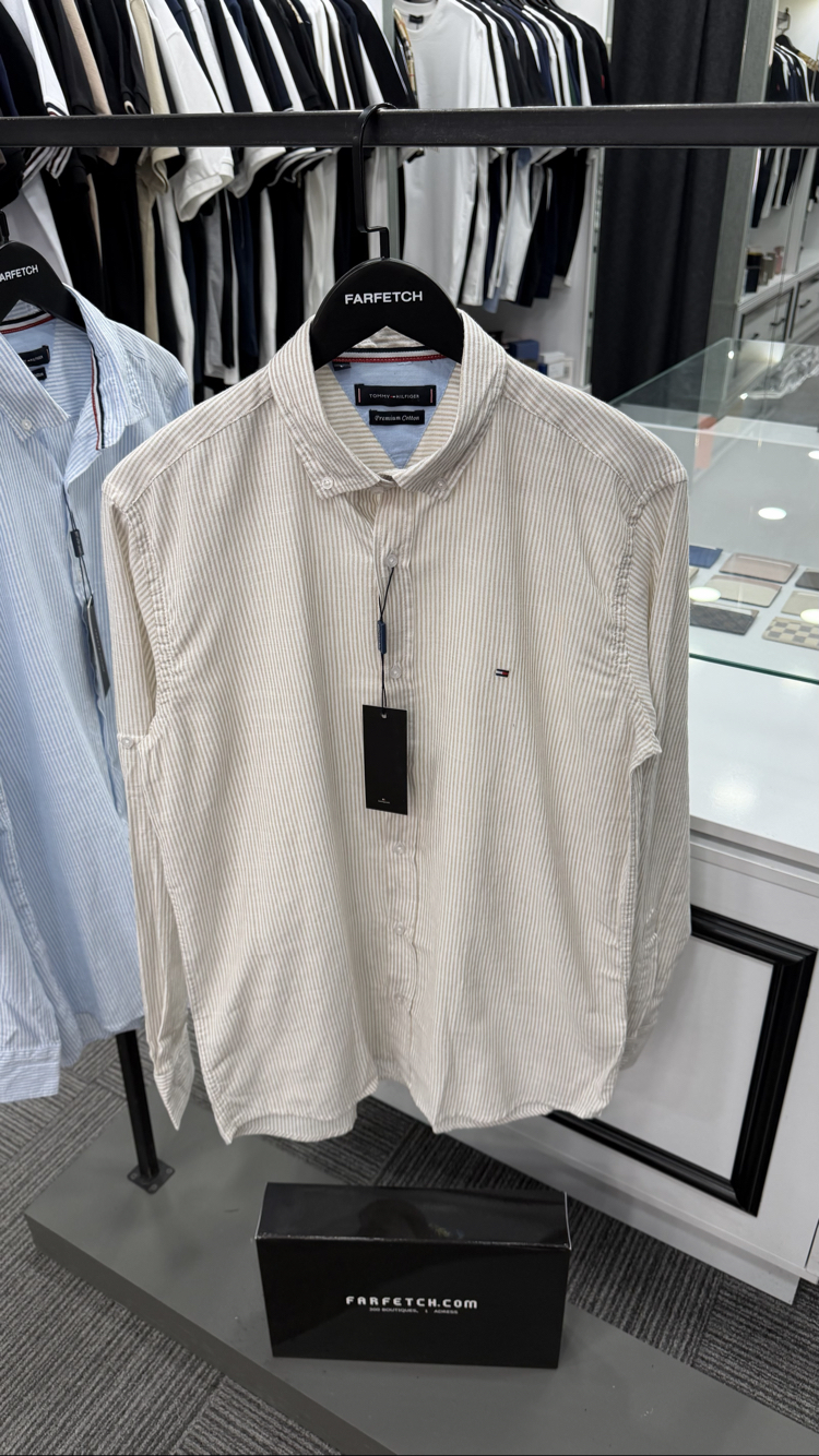 T.Hilfiger %100 Ham Keten Premium Gömlek