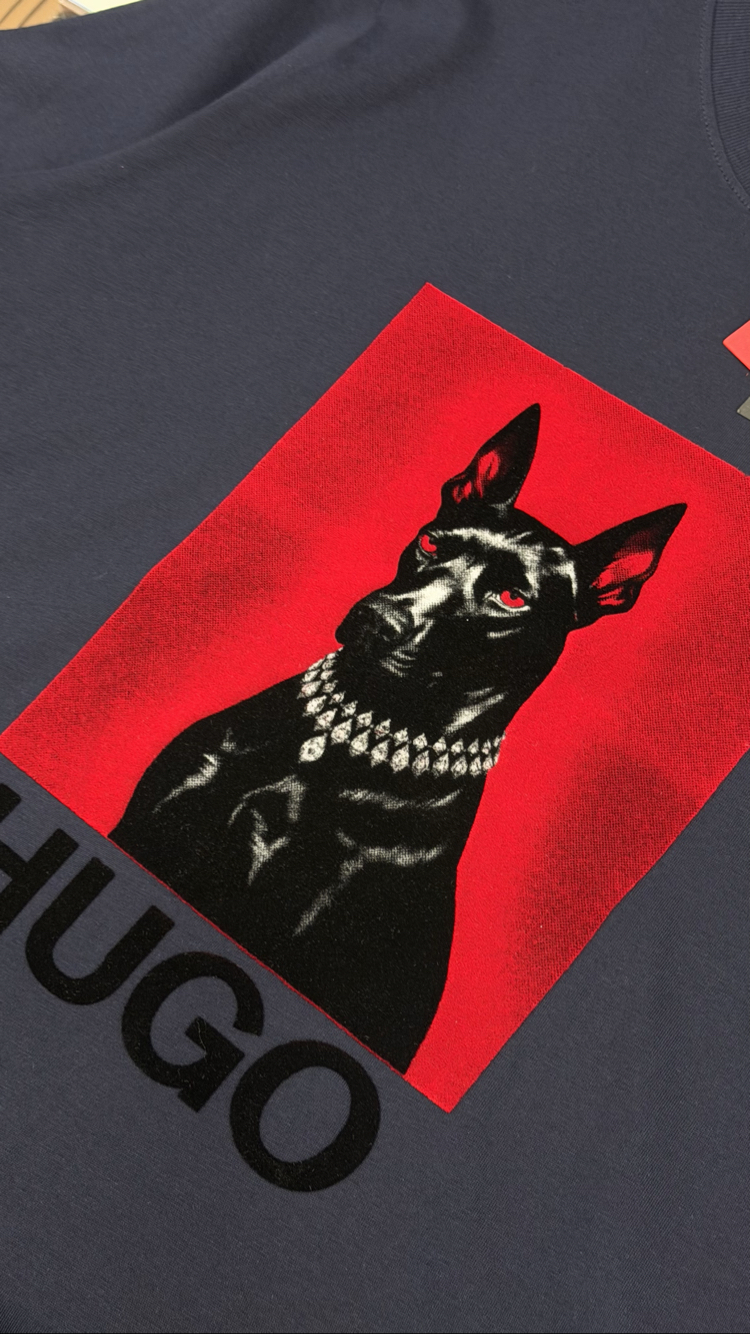 Hugo Premium Yeni Sezon Mağaza Modeli Tişört %100 Cotton Lacivert