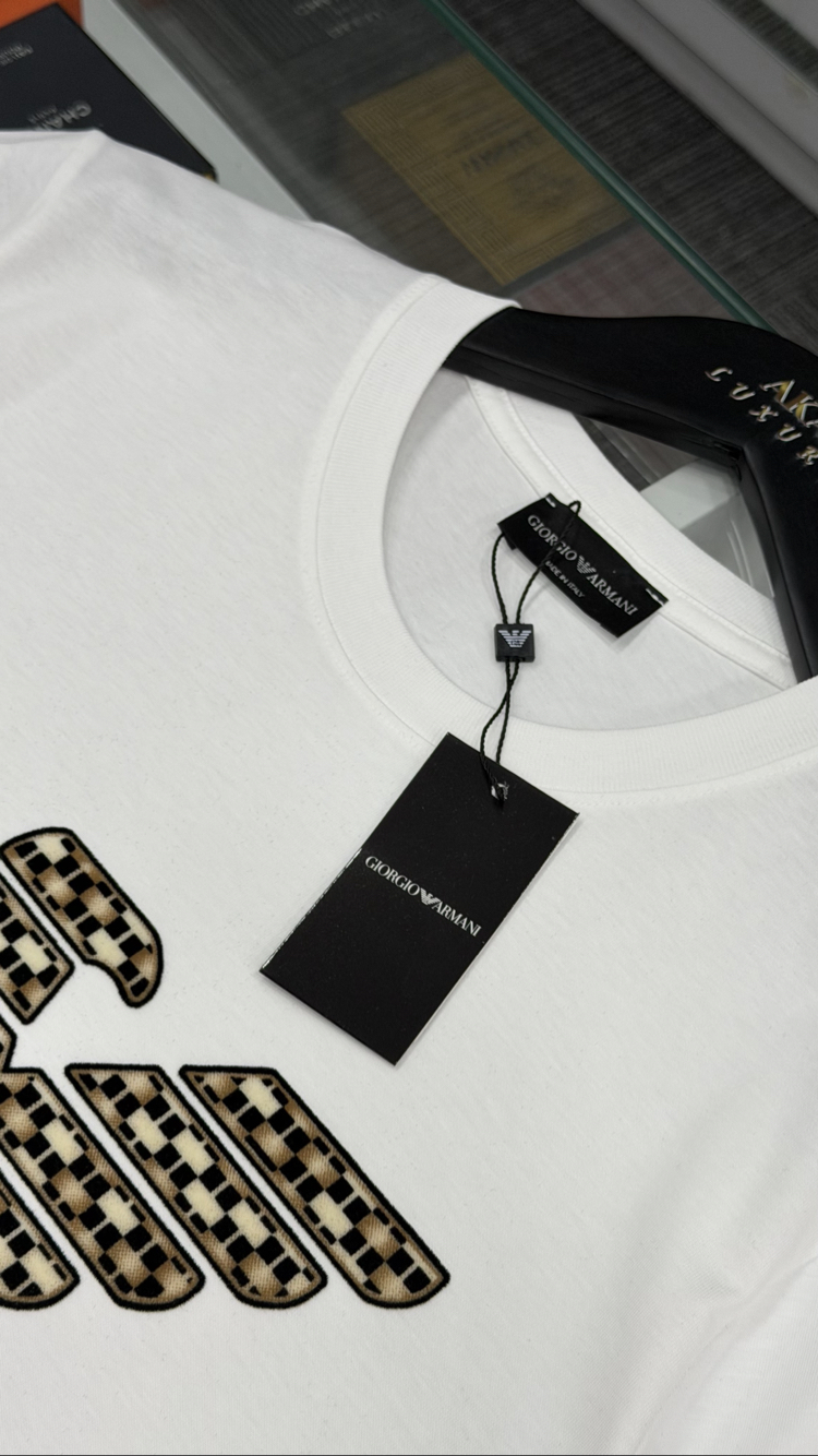 Giorgi Armani Premium Yeni Sezon Mağaza Modeli Tişört %100 Cotton