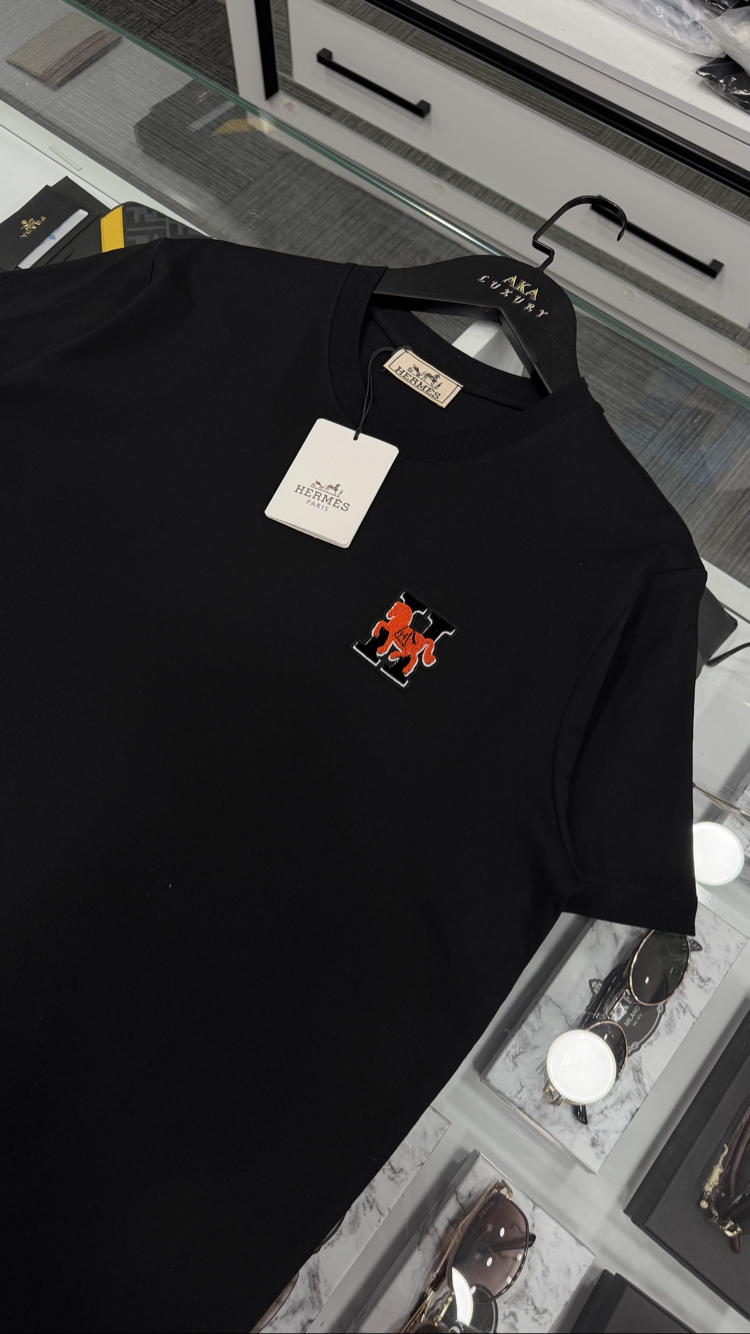 Hermes Premium İthal Logo Yeni Sezon Tişört %100 Cotton 