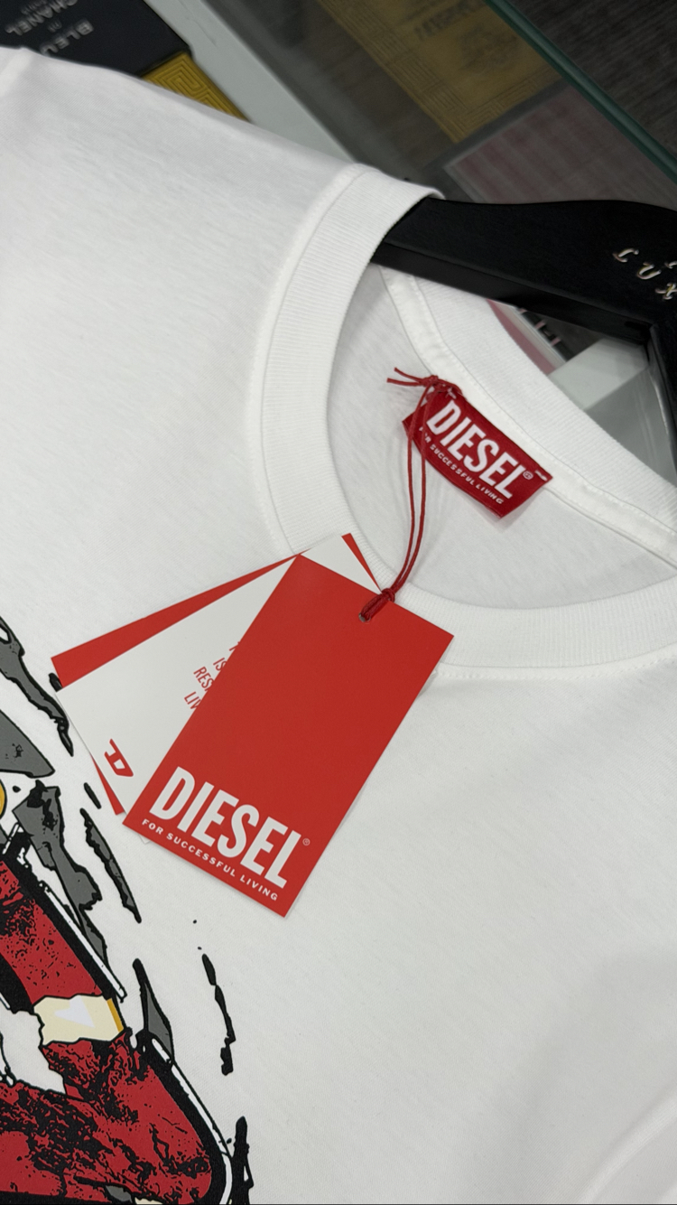 Diesel Premium Yeni Sezon Mağaza Modeli Tişört %100 Cotton 