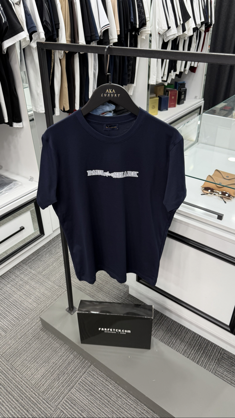 Paul&Shark Yeni Sezon Mağaza Modeli Tişört %100 Cotton Lacivert