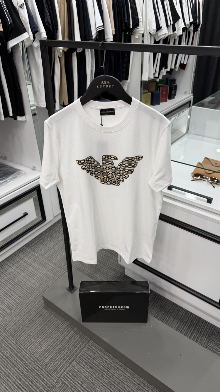 Giorgi Armani Premium Yeni Sezon Mağaza Modeli Tişört %100 Cotton