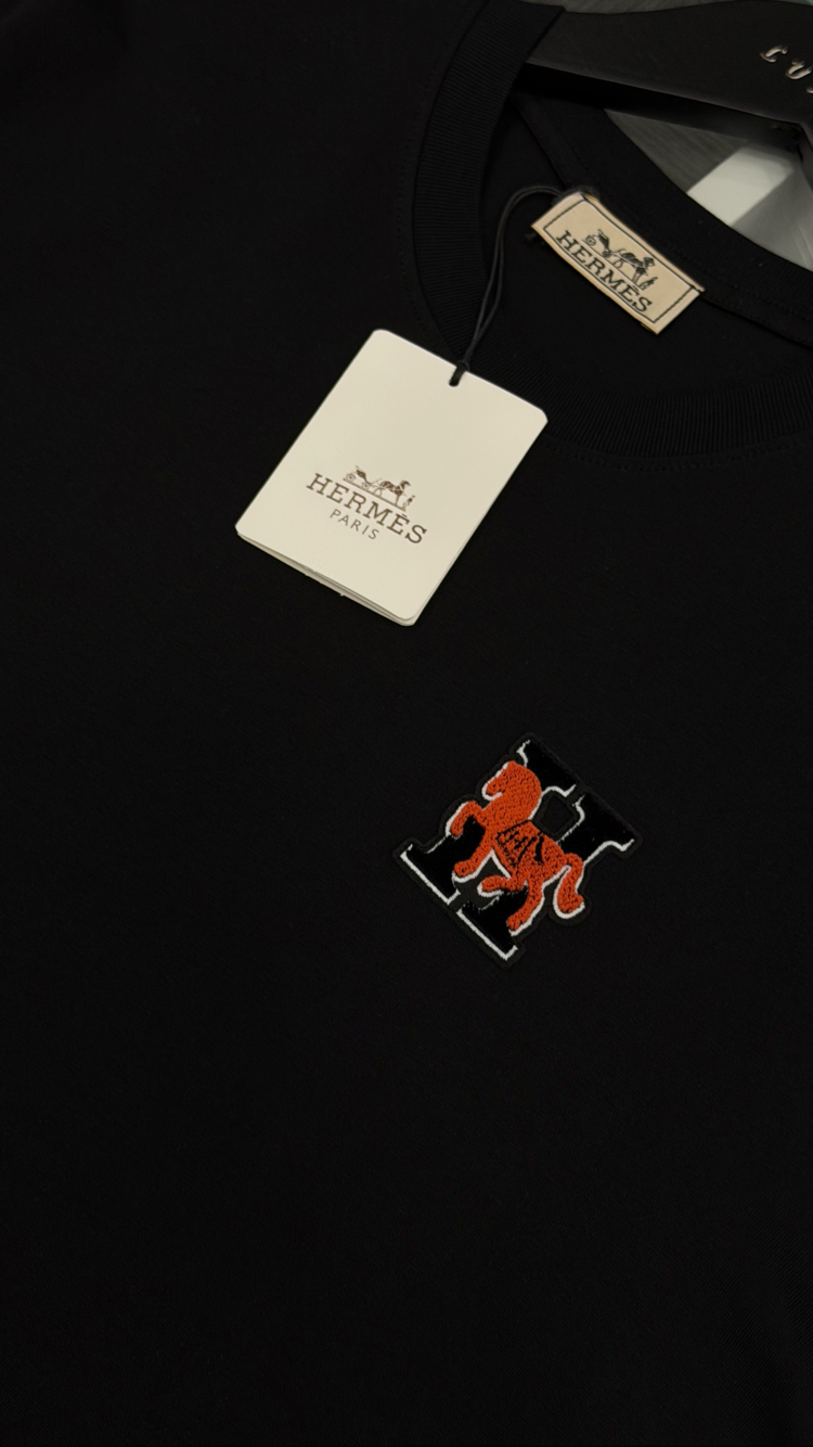 Hermes Premium İthal Logo Yeni Sezon Tişört %100 Cotton 