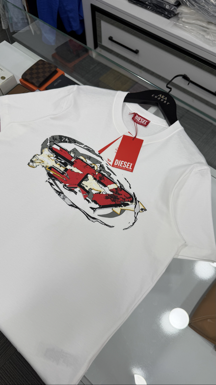 Diesel Premium Yeni Sezon Mağaza Modeli Tişört %100 Cotton 