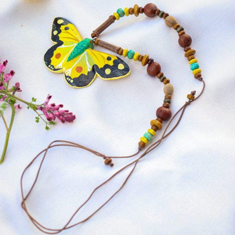 Sarı Azamet Kelebeği KOLYE (Colias croceus)