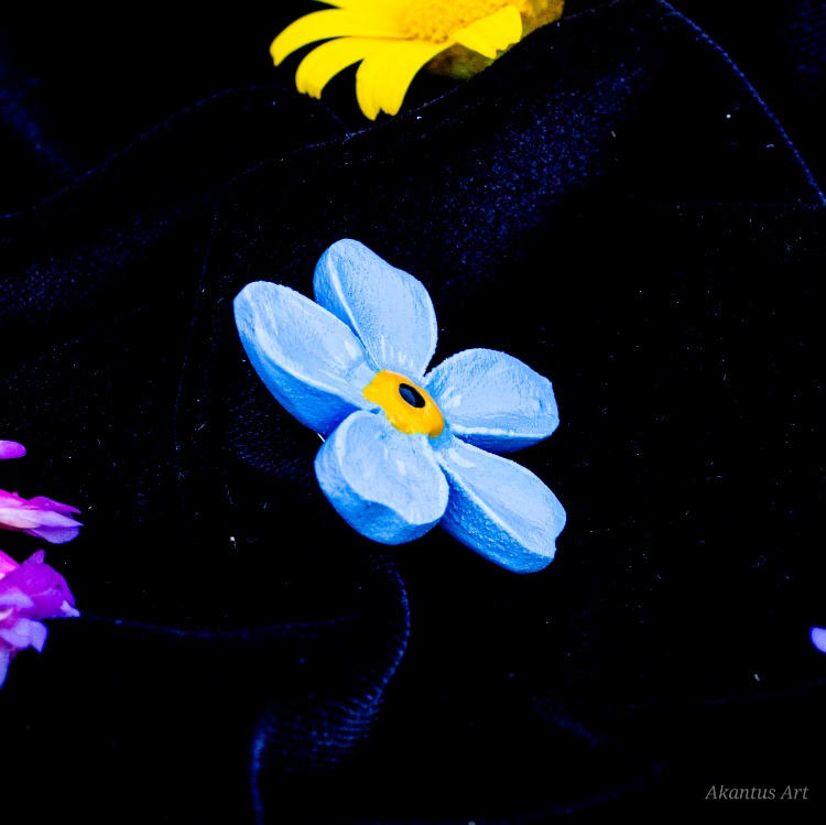 Unutmabeni Çiçeği BROŞ (Myosotis scorpioides)