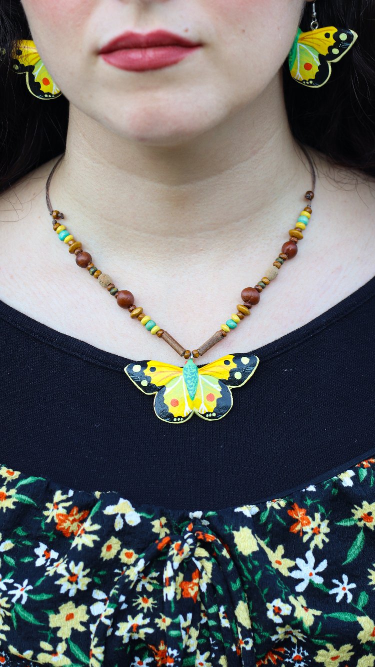 Sarı Azamet Kelebeği KOLYE (Colias croceus)