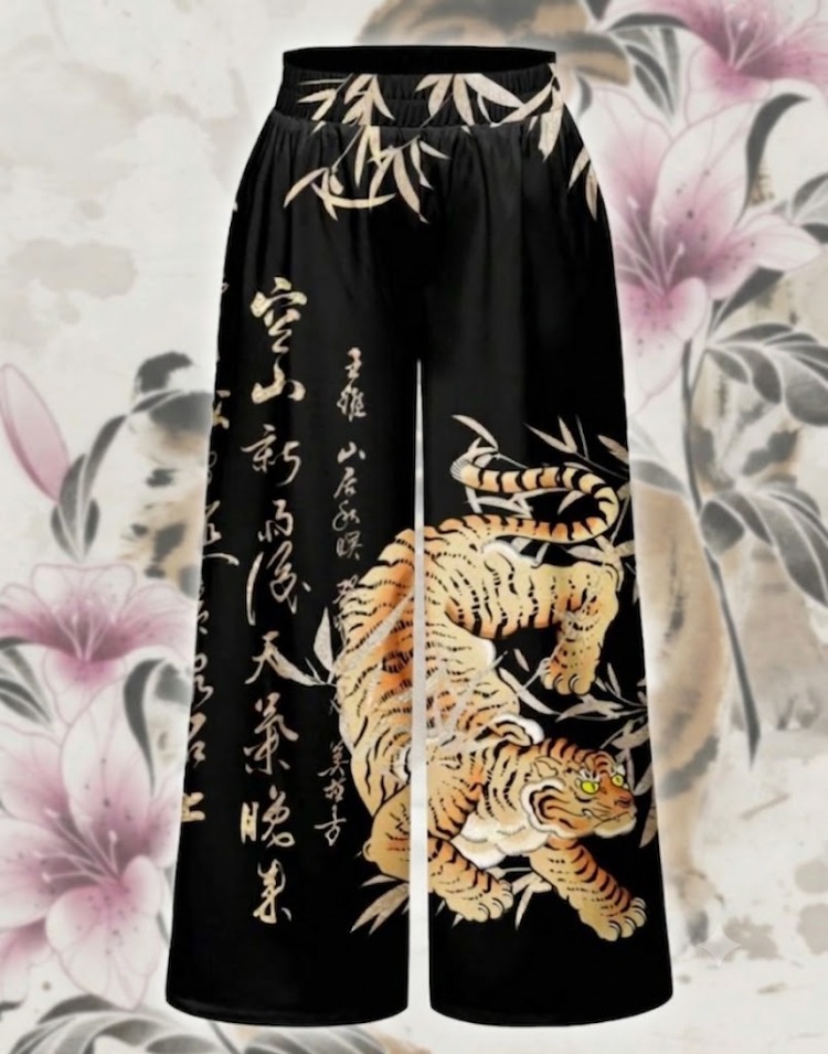 Sivri Diş Kaplan Kimono Pantolon
