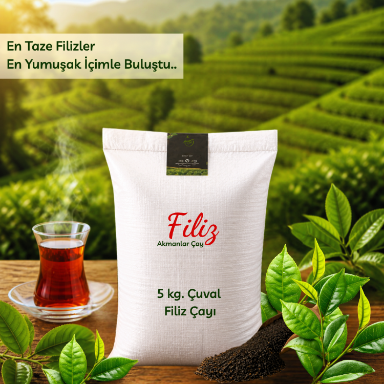 Akmanlar Çay Filiz- Çuval Çay 5 kg.